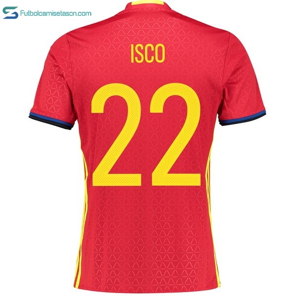 Camiseta España 1ª Isco 2016